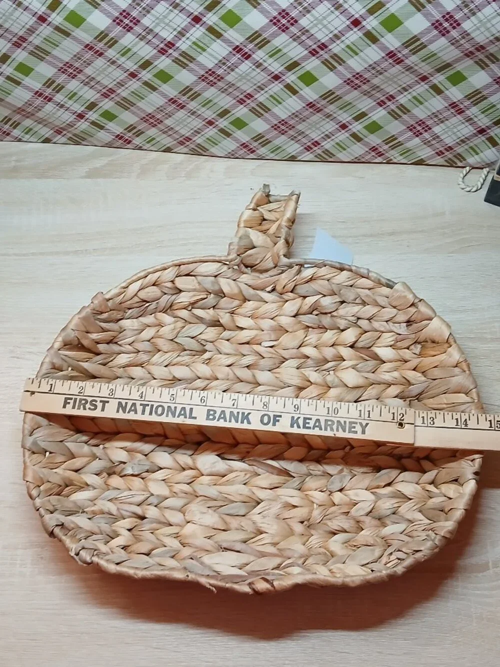 NWT Fall Autumn 2025 Hobby Lobby Pumpkin Shaped Hyacinth Tray Woven Basket